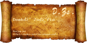 Demkó Zsófia névjegykártya